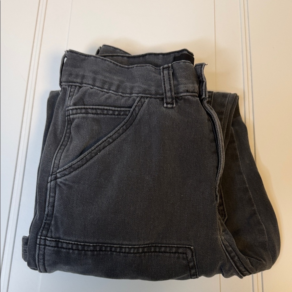 RSQ Utility Jeans Gray Carpenter Style Size 28x32 Streetwear Double Knee Unisex - Picture 13 of 13